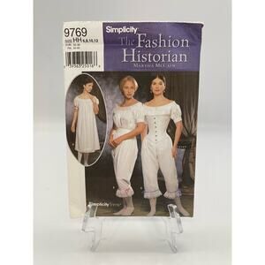 Simplicity 9769 Fashion Historian Undergarment Sewing Pattern Size HH 6-12 UNCUT